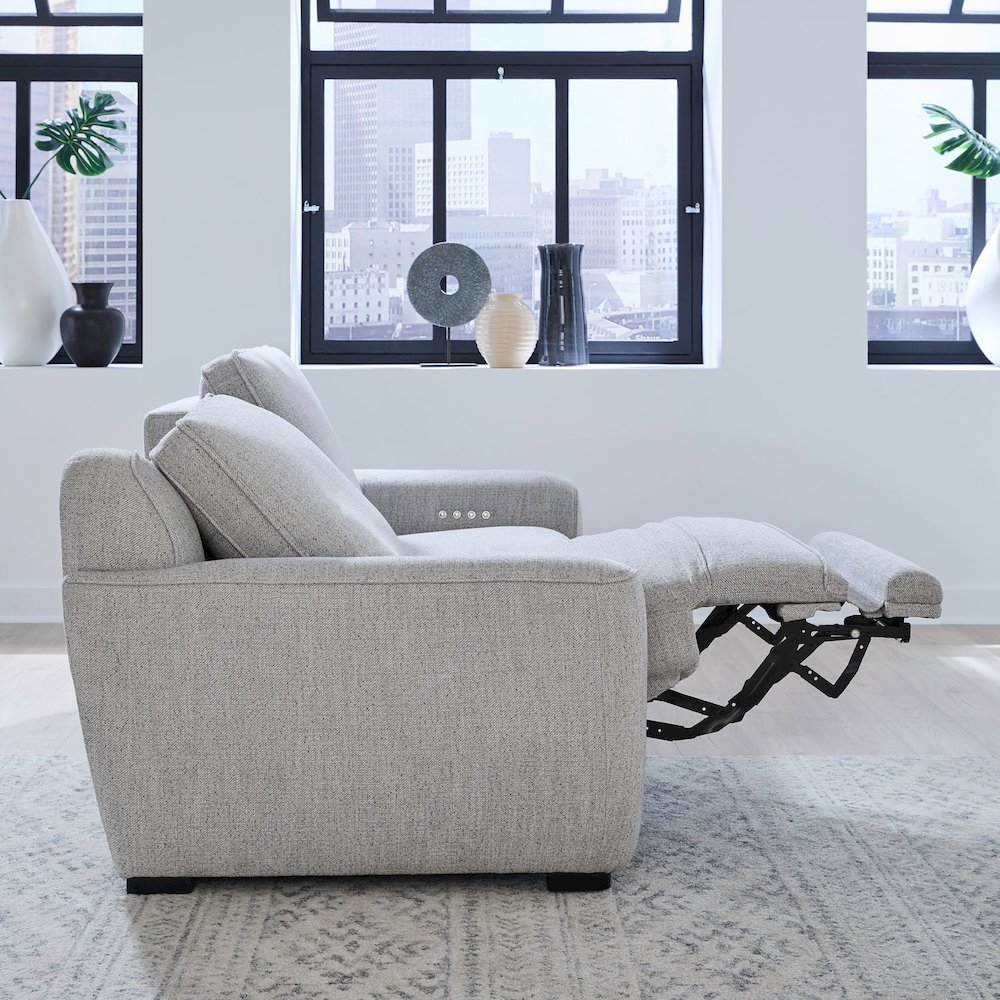 Blake Power Reclining Loveseat - Estero Smoke Fabric. Picture 2