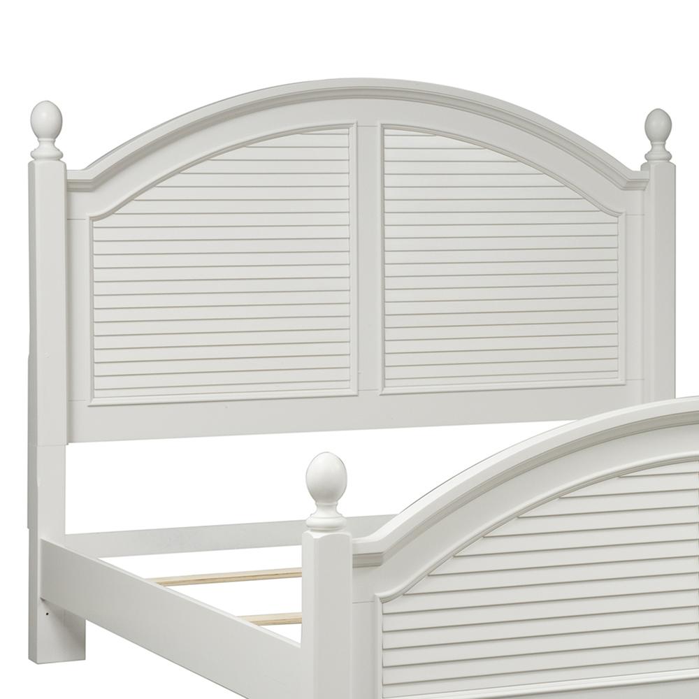 Summer House I King Poster Headboard in Oyster White. Picture 3