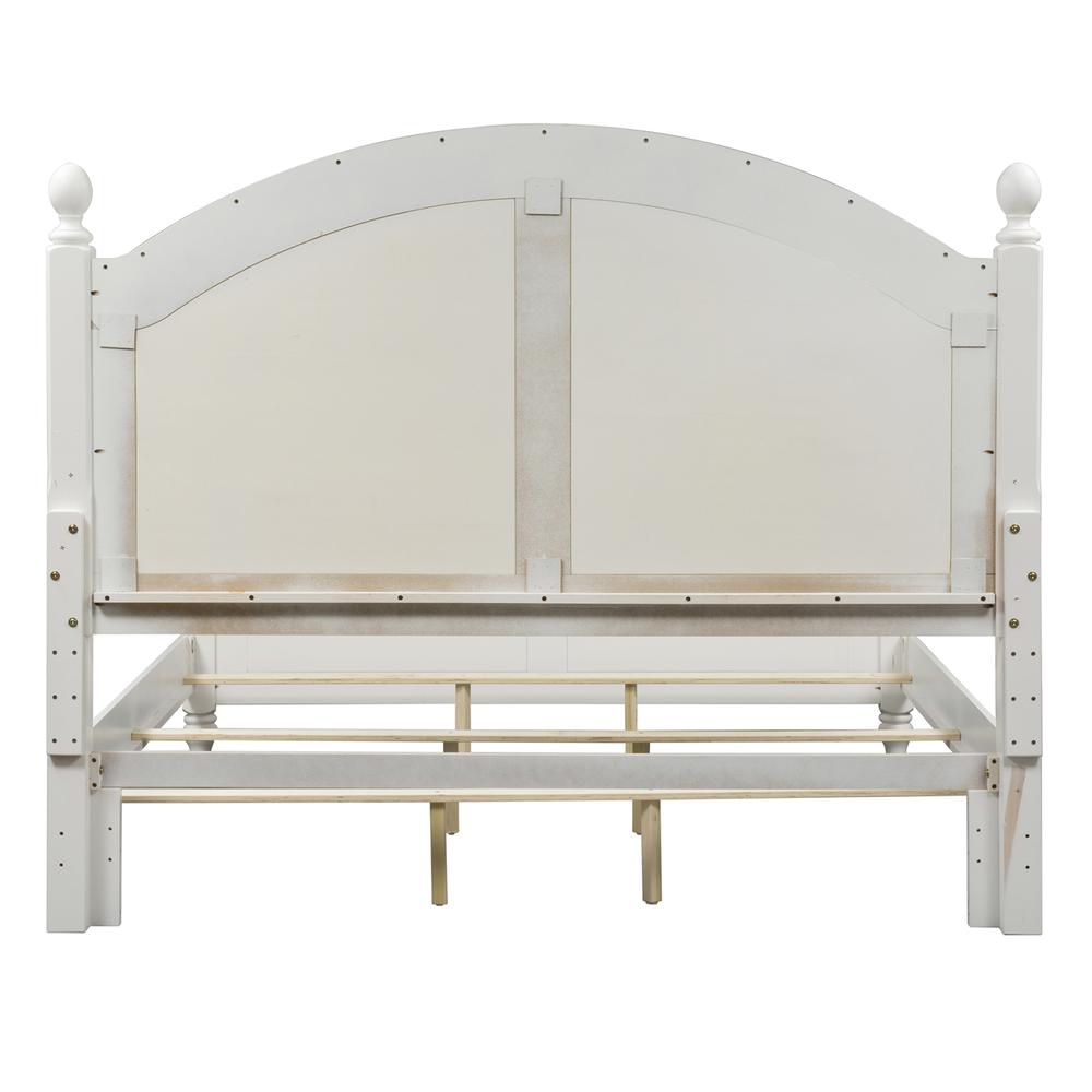 Summer House I King Poster Headboard in Oyster White. Picture 4