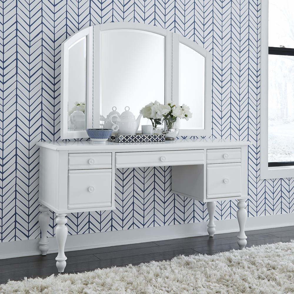 Summer House I Vanity Mirror in Oyster White. Picture 5