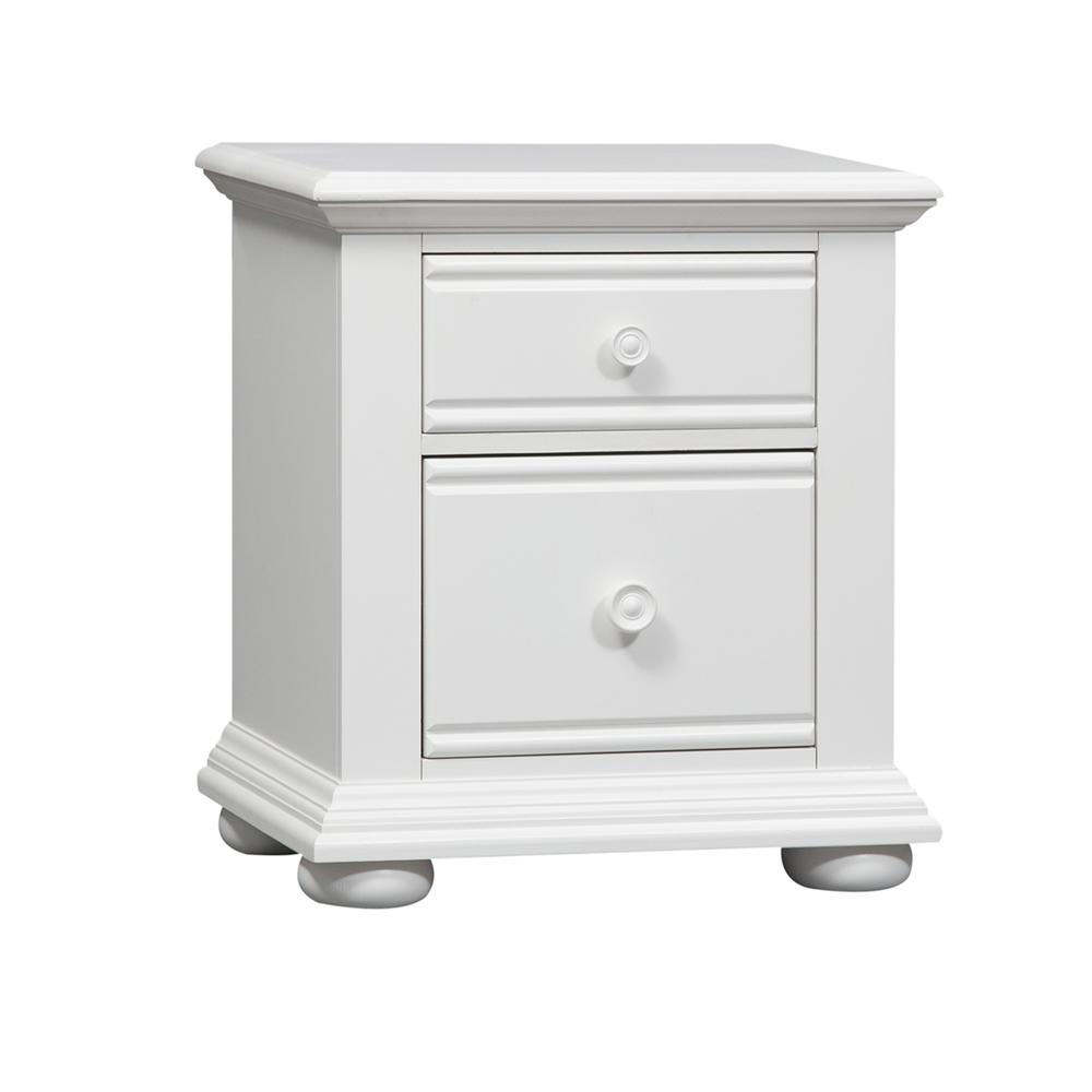 Summer House 2 Drawer Night Stand in Oyster White. Picture 1