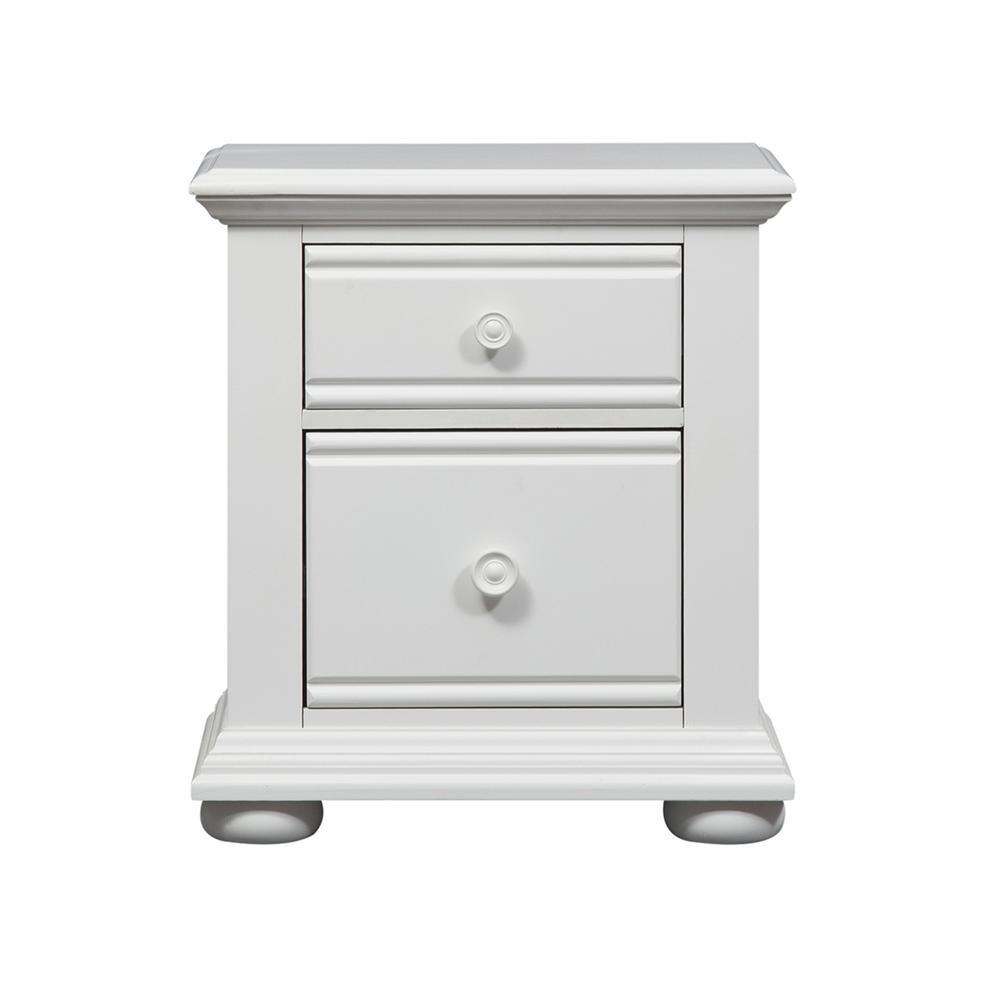 Summer House 2 Drawer Night Stand in Oyster White. Picture 3