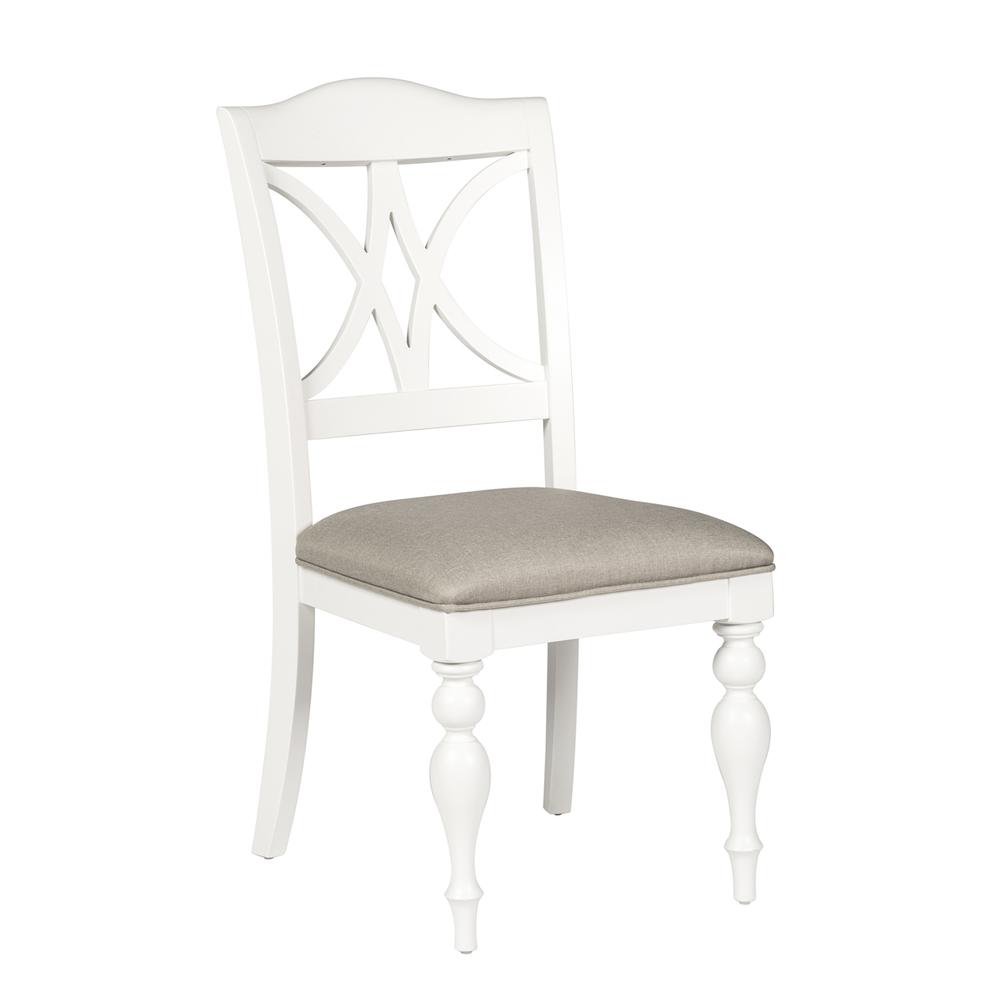 Summer House Slat Back Side Chair (RTA)-Set of 2 in Oyster White. Picture 2