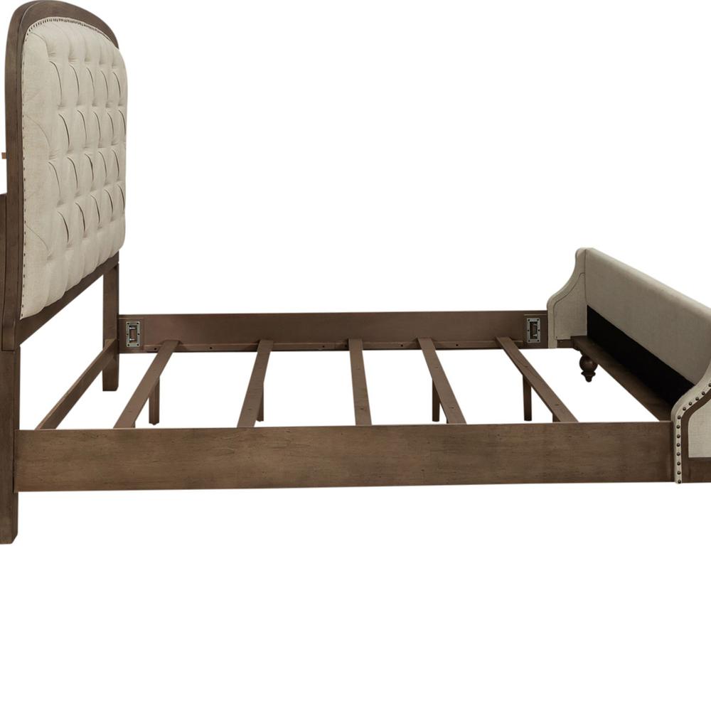 Americana Farmhouse King Shelter Bed in Dusty Taupe. Picture 4