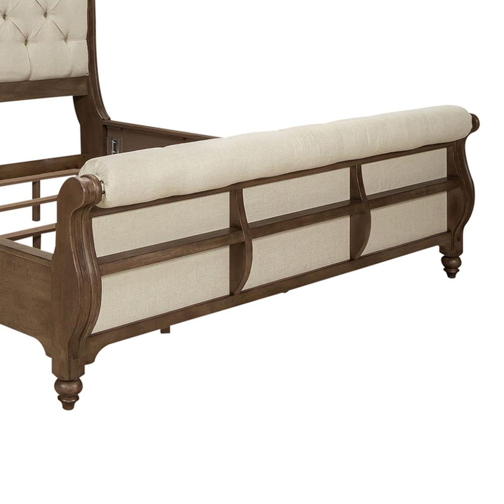 Americana Farmhouse King Sleigh Bed in Dusty Taupe. Picture 3
