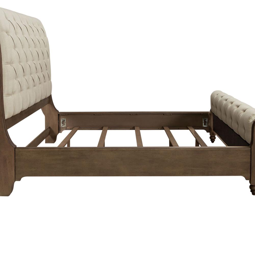 Americana Farmhouse King Sleigh Bed in Dusty Taupe. Picture 4