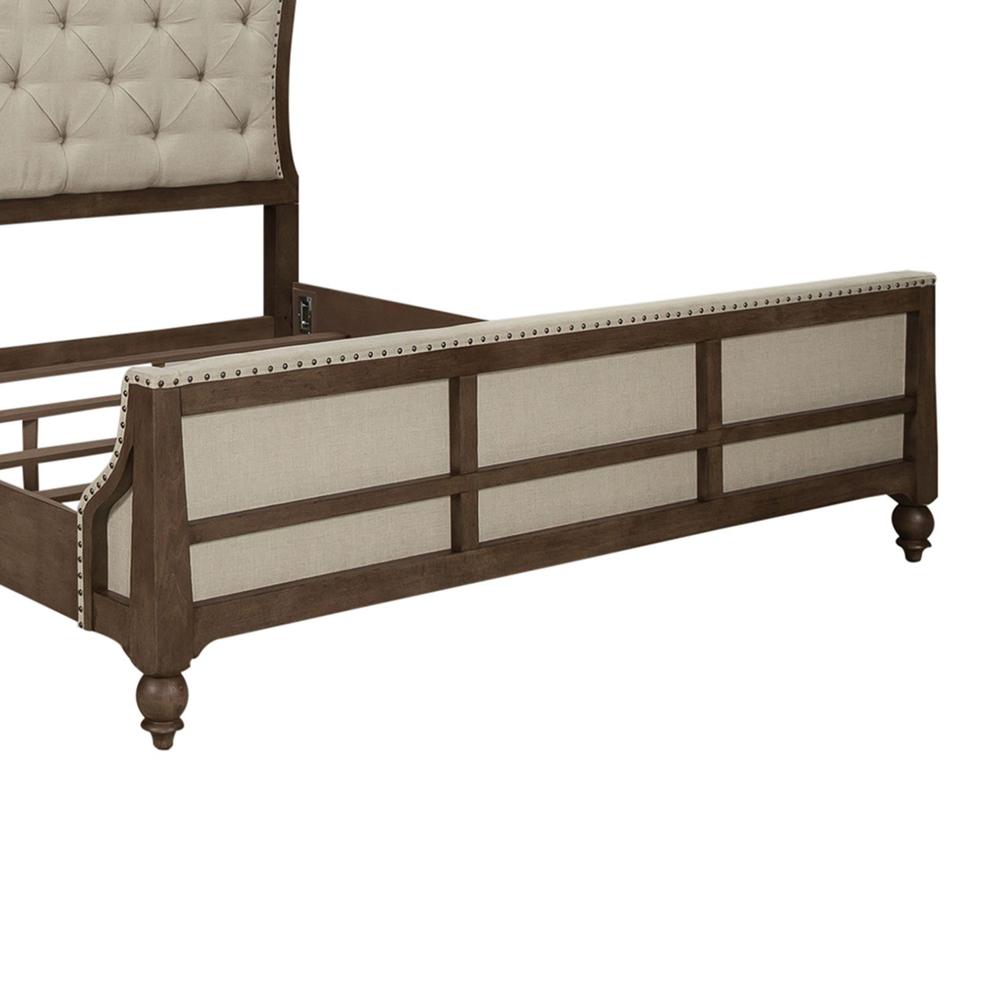 Americana Farmhouse Queen Shelter Bed in Dusty Taupe. Picture 3