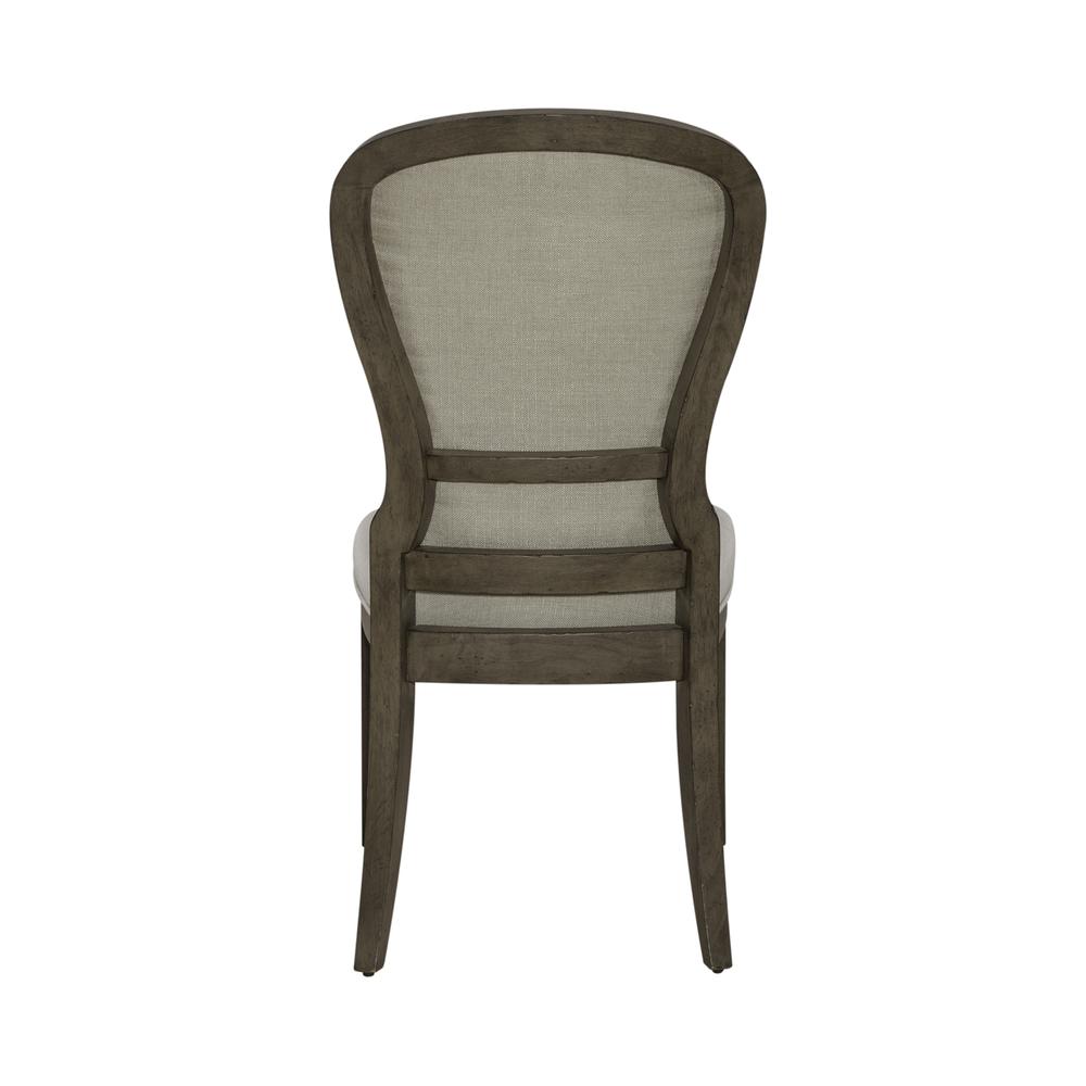 Uph Tufted Back Side Chair - Set of 2 Traditional Multi in Dusty Taupe. Picture 6