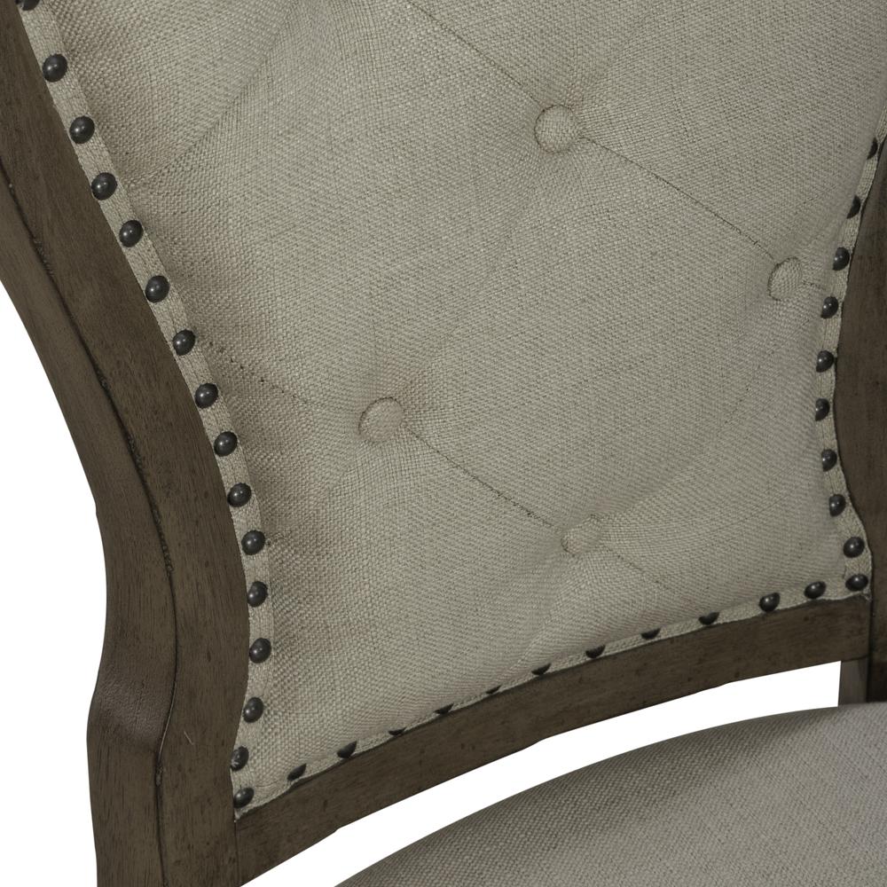 Uph Tufted Back Side Chair - Set of 2 Traditional Multi in Dusty Taupe. Picture 12