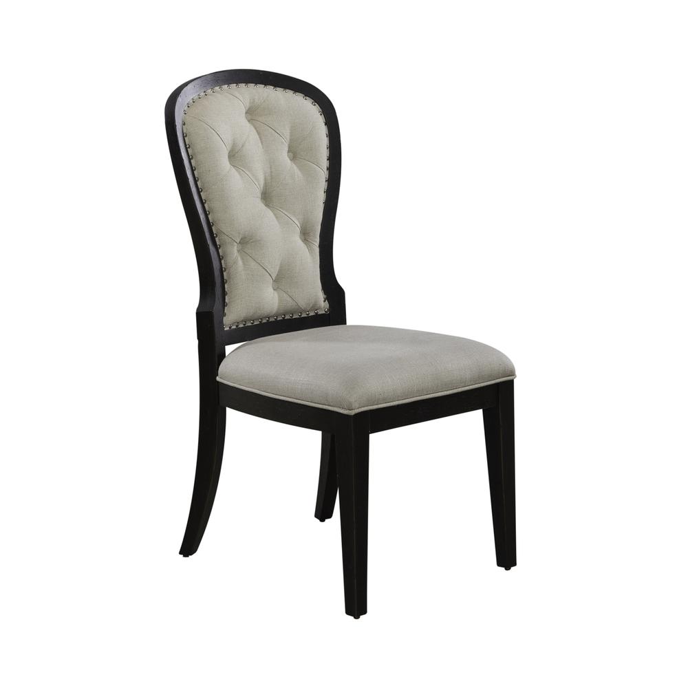 Uph Tufted Back Side Chair - Set of 2 Traditional Multi in Dusty Taupe. Picture 20