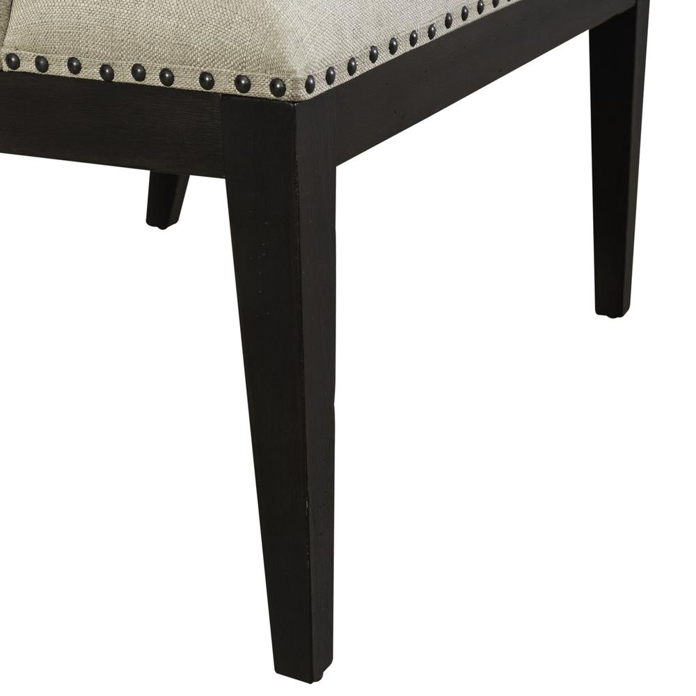 Americana Farmhouse Upholstered Shelter Dining Bench in Dusty Taupe. Picture 18
