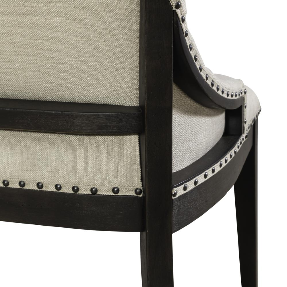 Americana Farmhouse Upholstered Shelter Dining Bench in Dusty Taupe. Picture 21