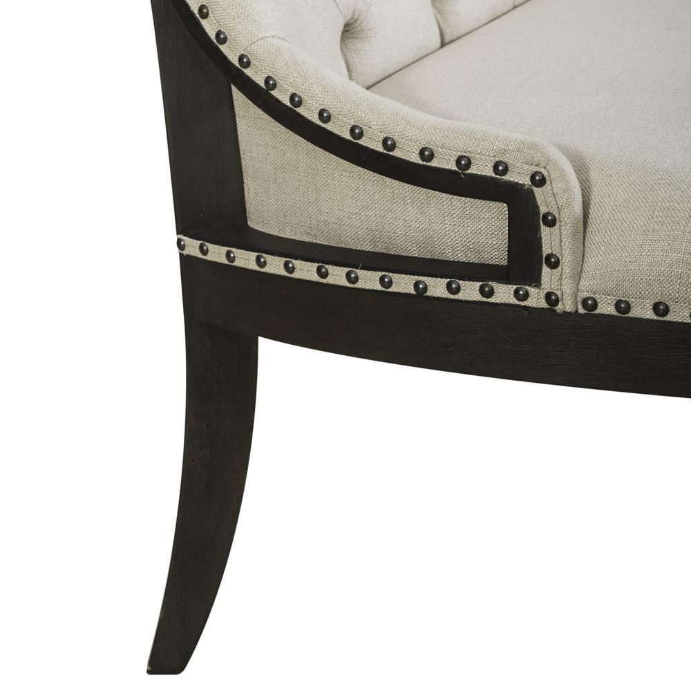 Americana Farmhouse Upholstered Shelter Dining Bench in Dusty Taupe. Picture 22