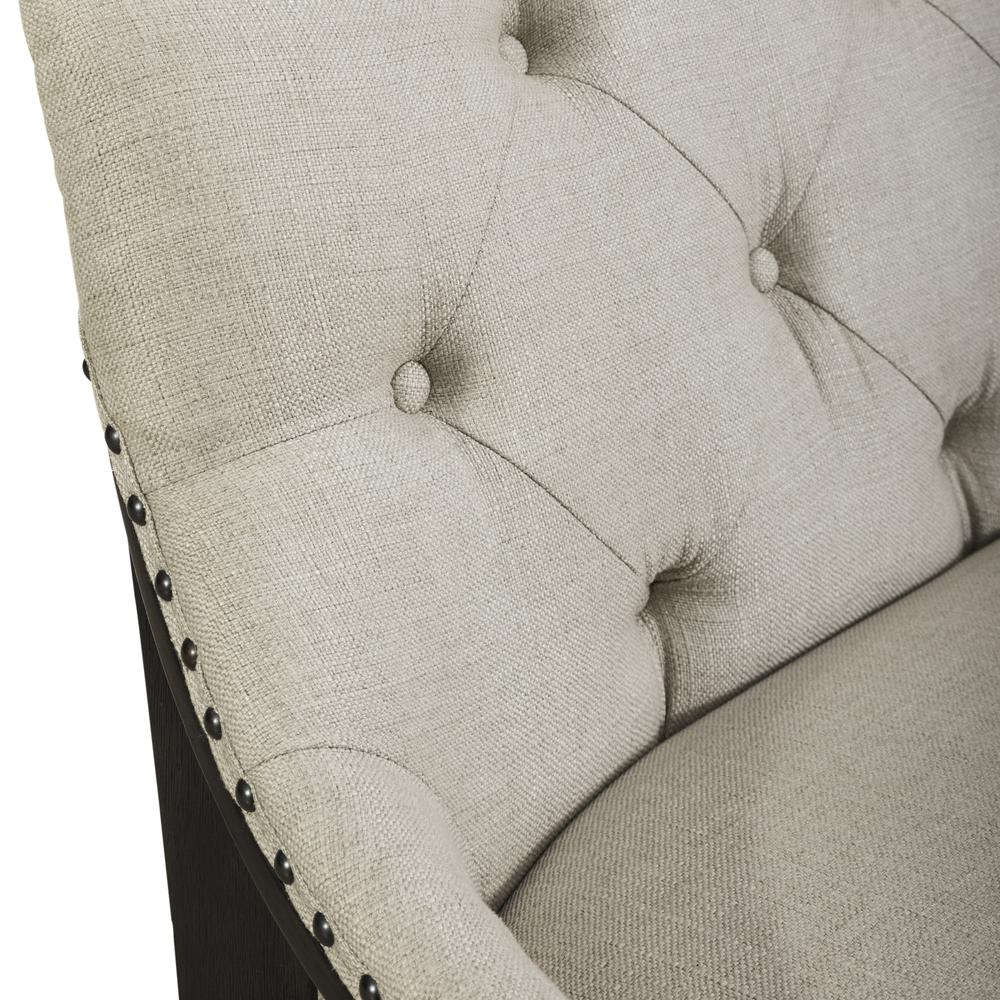 Americana Farmhouse Upholstered Shelter Dining Bench in Dusty Taupe. Picture 25