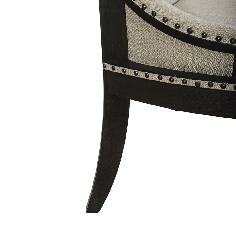 Americana Farmhouse Upholstered Shelter Dining Bench in Dusty Taupe. Picture 23