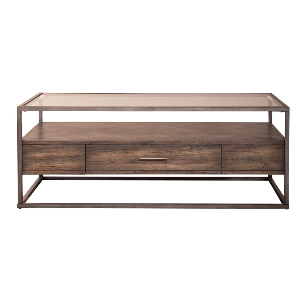 Jamestown Rectangular Cocktail Table in Tobacco. Picture 3