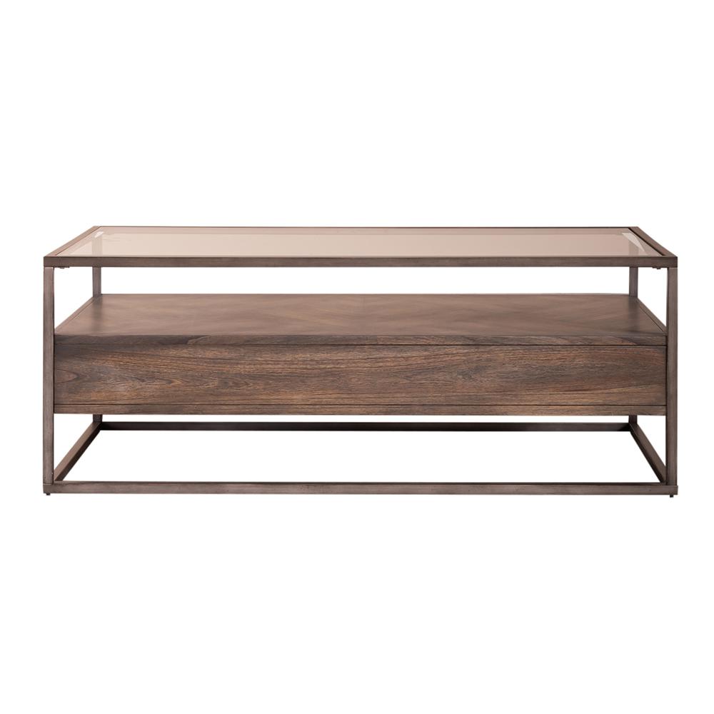 Jamestown Rectangular Cocktail Table in Tobacco. Picture 5