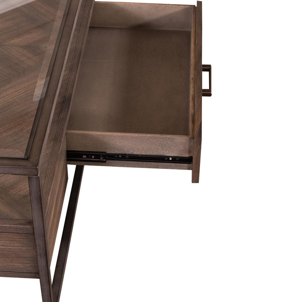 Jamestown Rectangular Cocktail Table in Tobacco. Picture 8