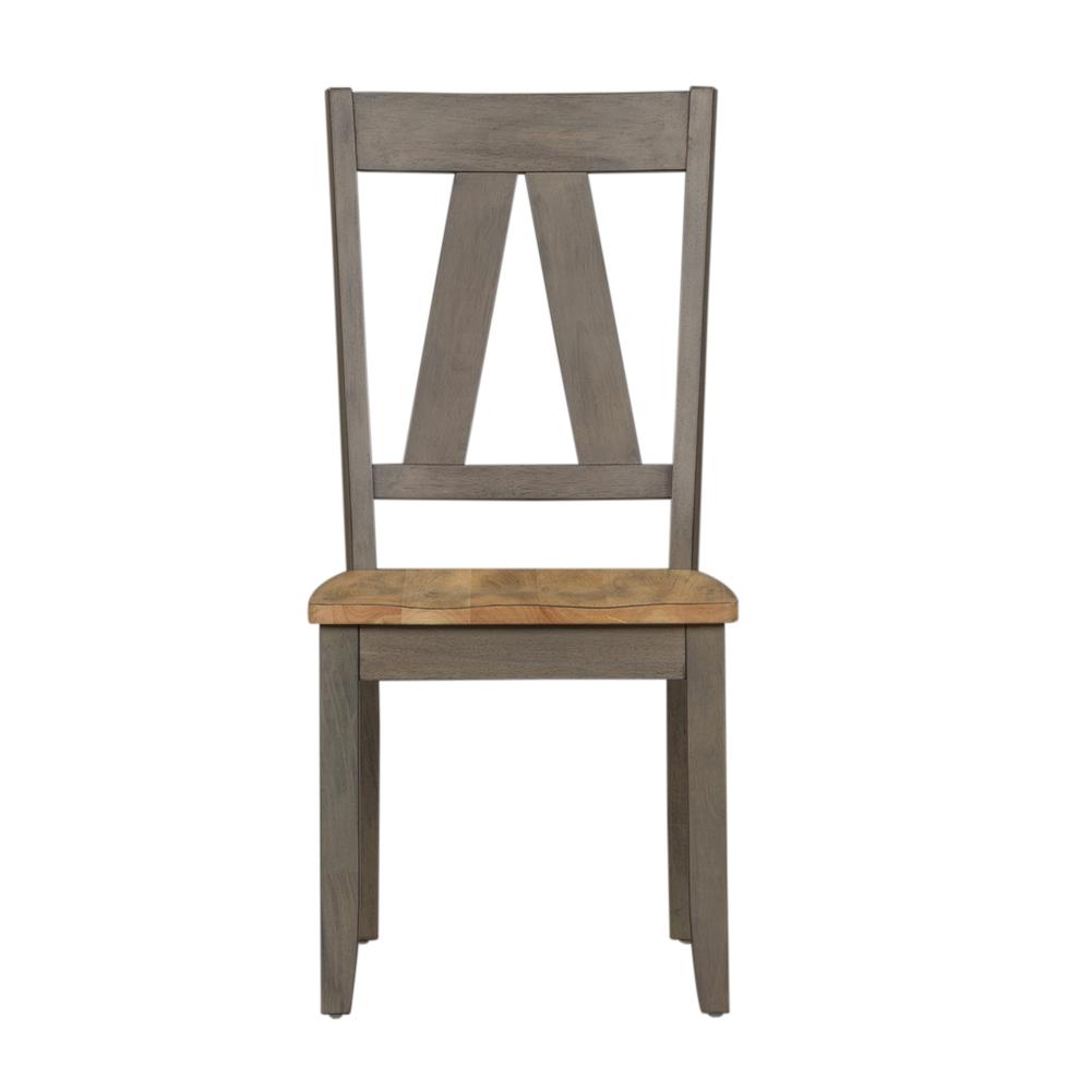 Lindsey Farm Splat Back Side Chair (RTA) in Gray. Picture 2