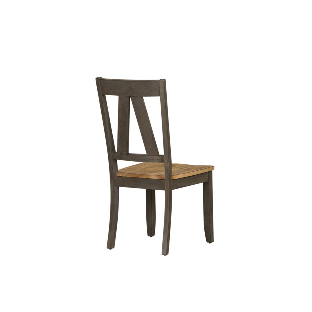 Lindsey Farm Splat Back Side Chair (RTA) in Gray. Picture 4
