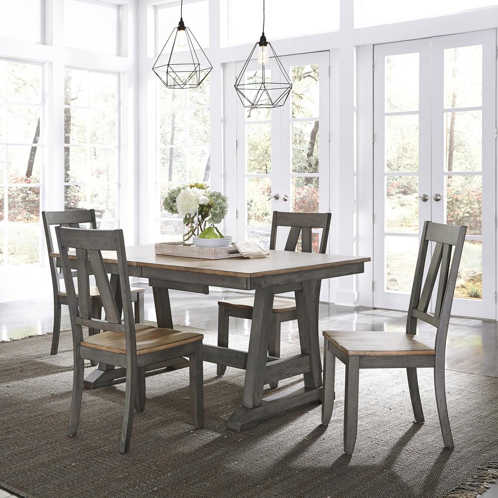 Lindsey Farm Splat Back Side Chair (RTA) in Gray. Picture 7