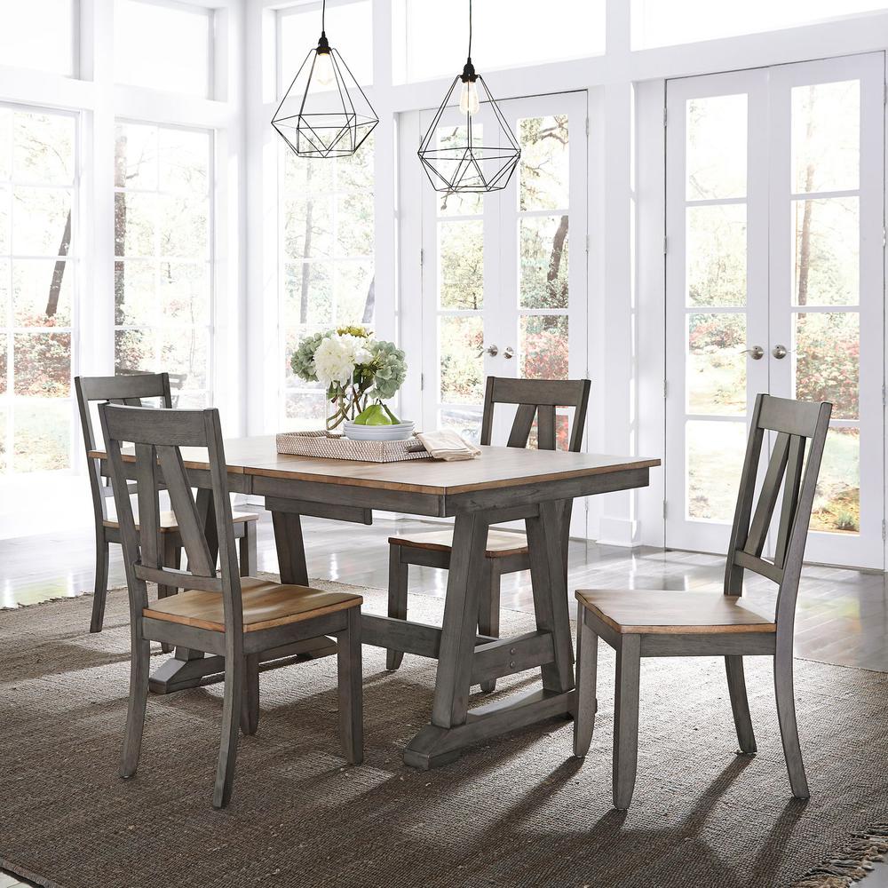 Lindsey Farm Splat Back Side Chair (RTA) in Gray. Picture 8