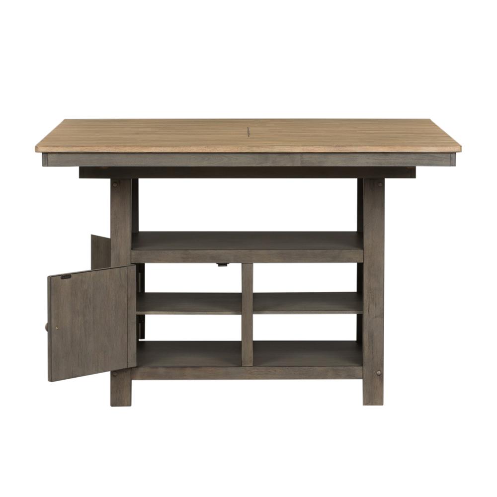Lindsey Farm 5 Piece Gathering Table Set in Gray. Picture 10