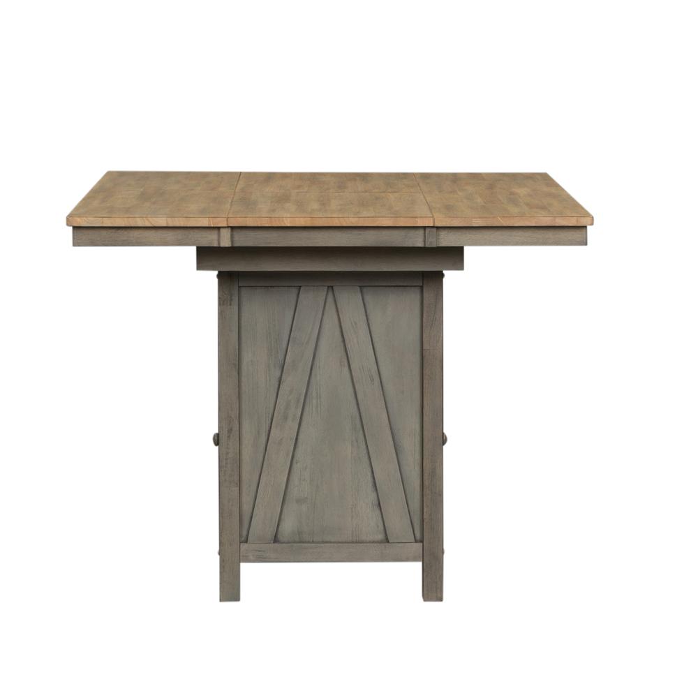 Lindsey Farm 5 Piece Gathering Table Set in Gray. Picture 12