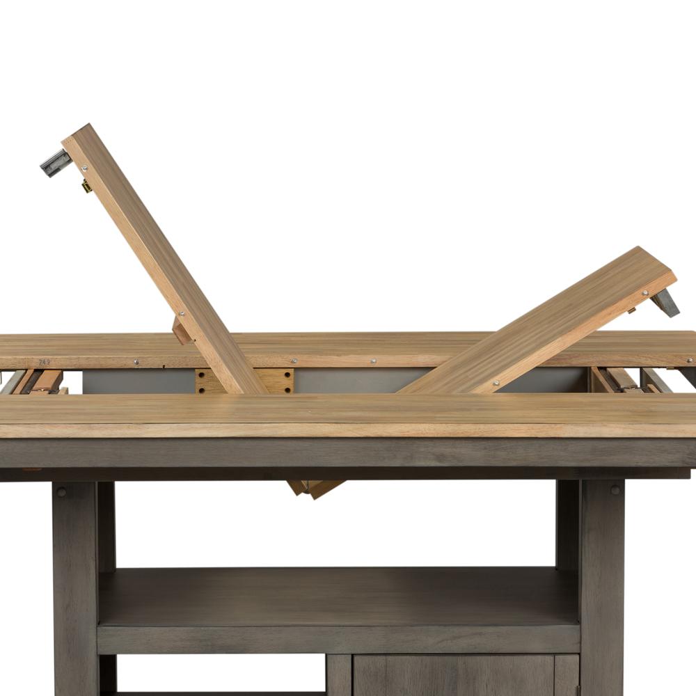 Lindsey Farm 5 Piece Gathering Table Set in Gray. Picture 14