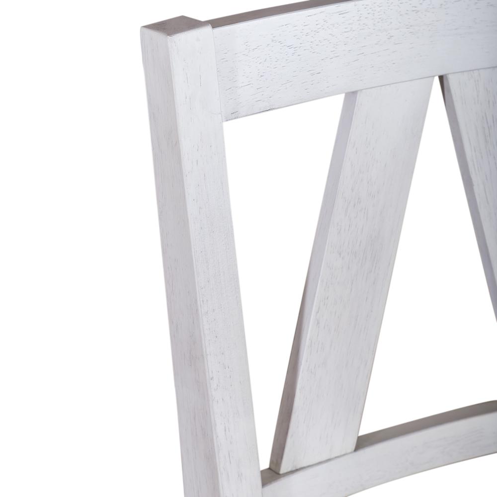 Counter Height Swivel Chair (RTA) - Set of 2 Farmhouse White. Picture 4