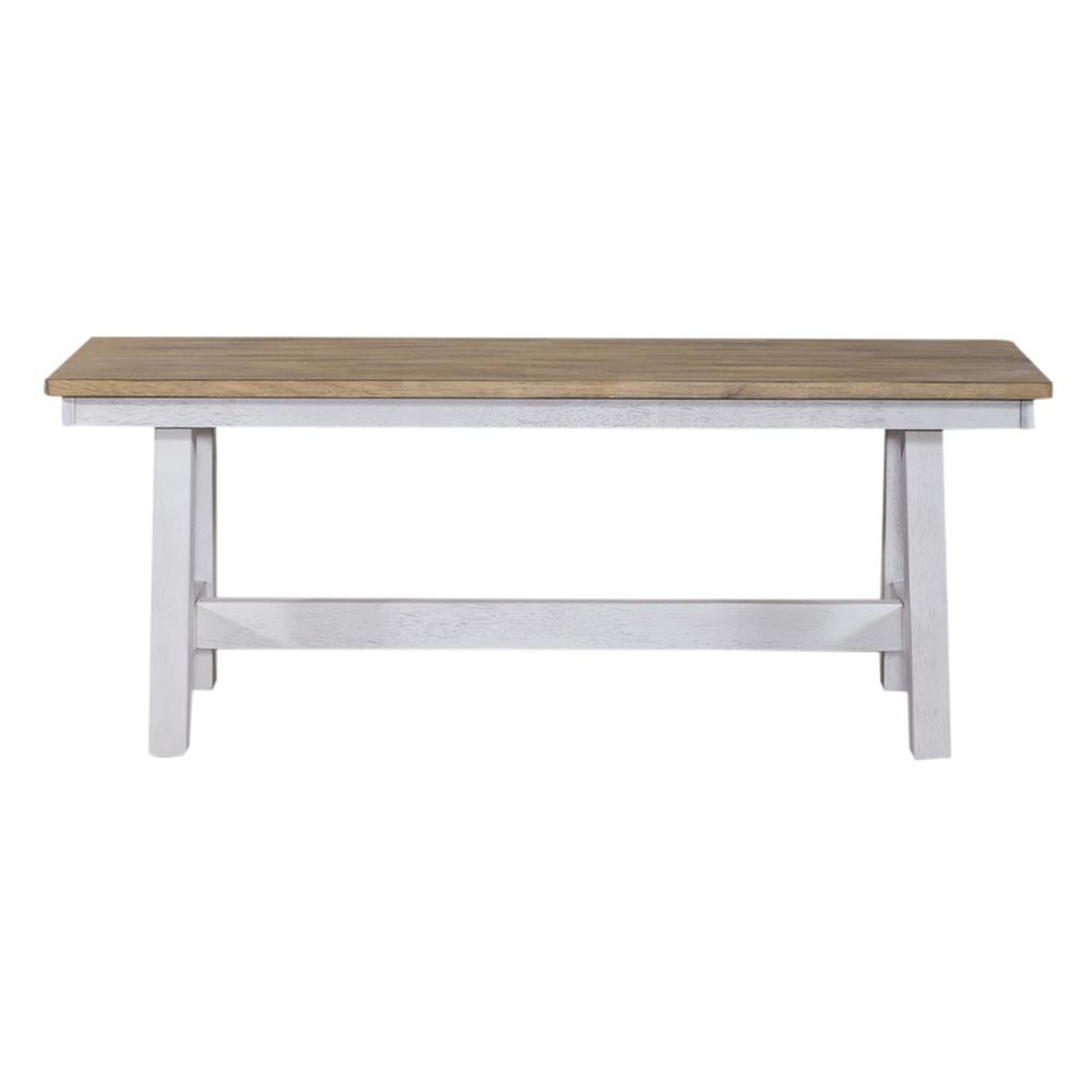 Lindsey Farm Backless Bench (RTA) in Weathered White. Picture 2