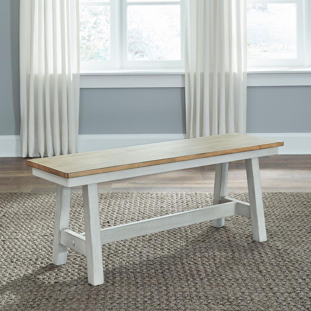 Lindsey Farm Backless Bench (RTA) in Weathered White. Picture 8
