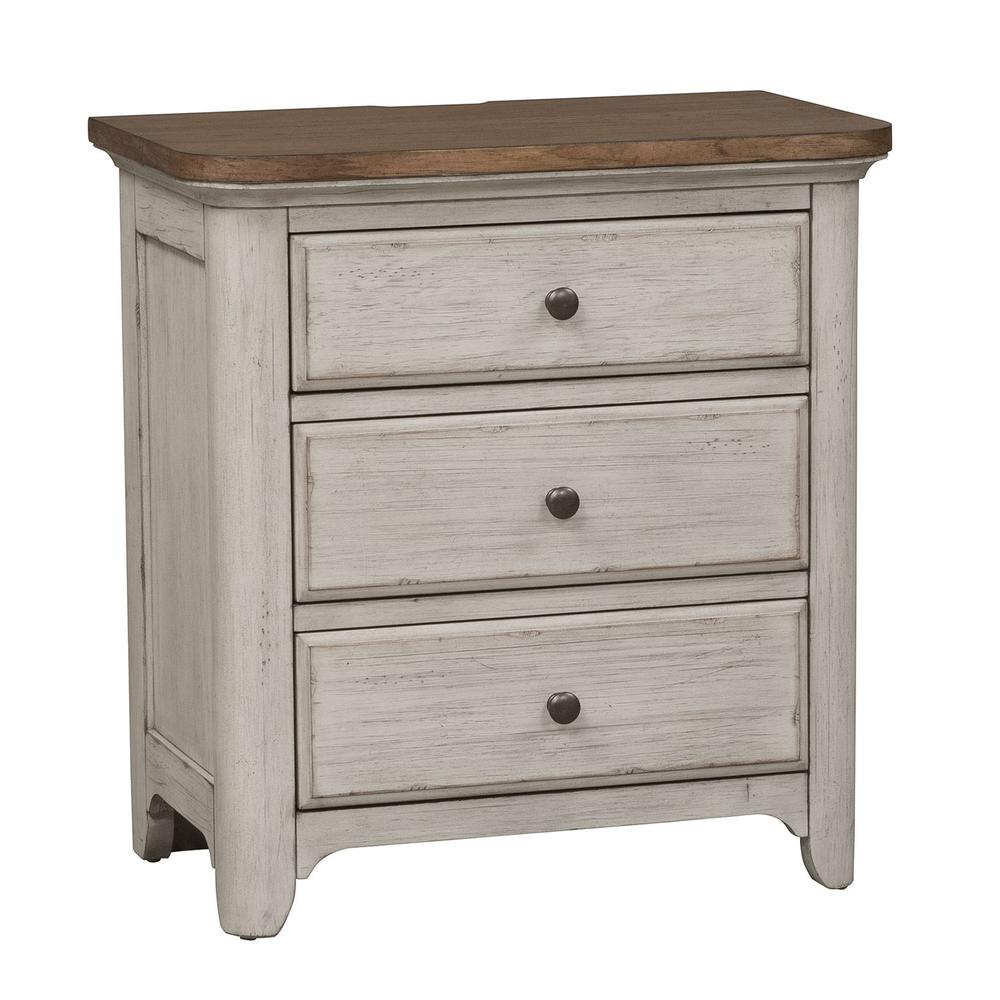 3 Drawer Night Stand w/ Charging Station. Picture 2