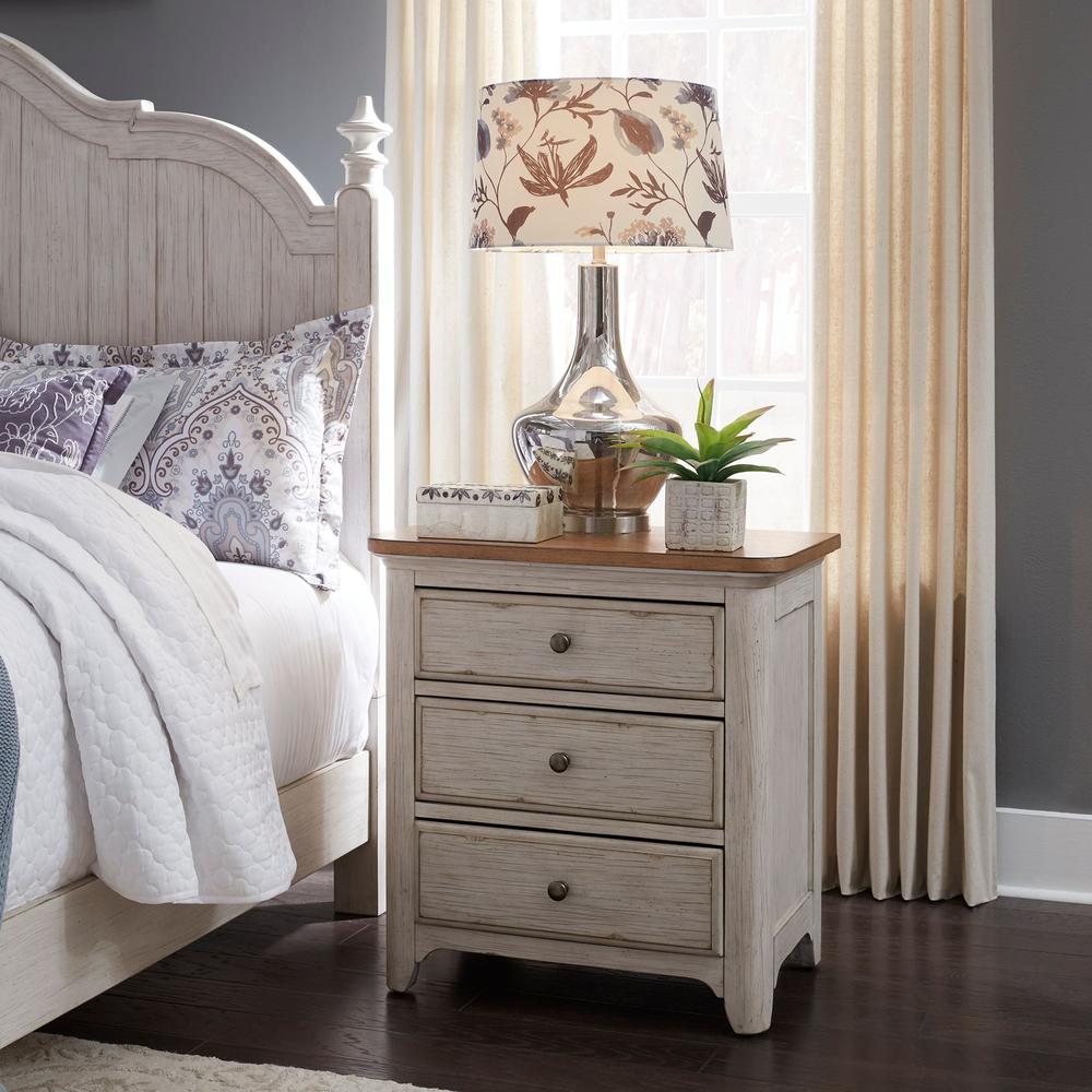 3 Drawer Night Stand w/ Charging Station. Picture 7