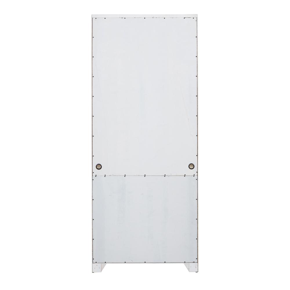 Farmhouse Reimagined Bookcase in Antique White w/ Chestnut Top. Picture 6