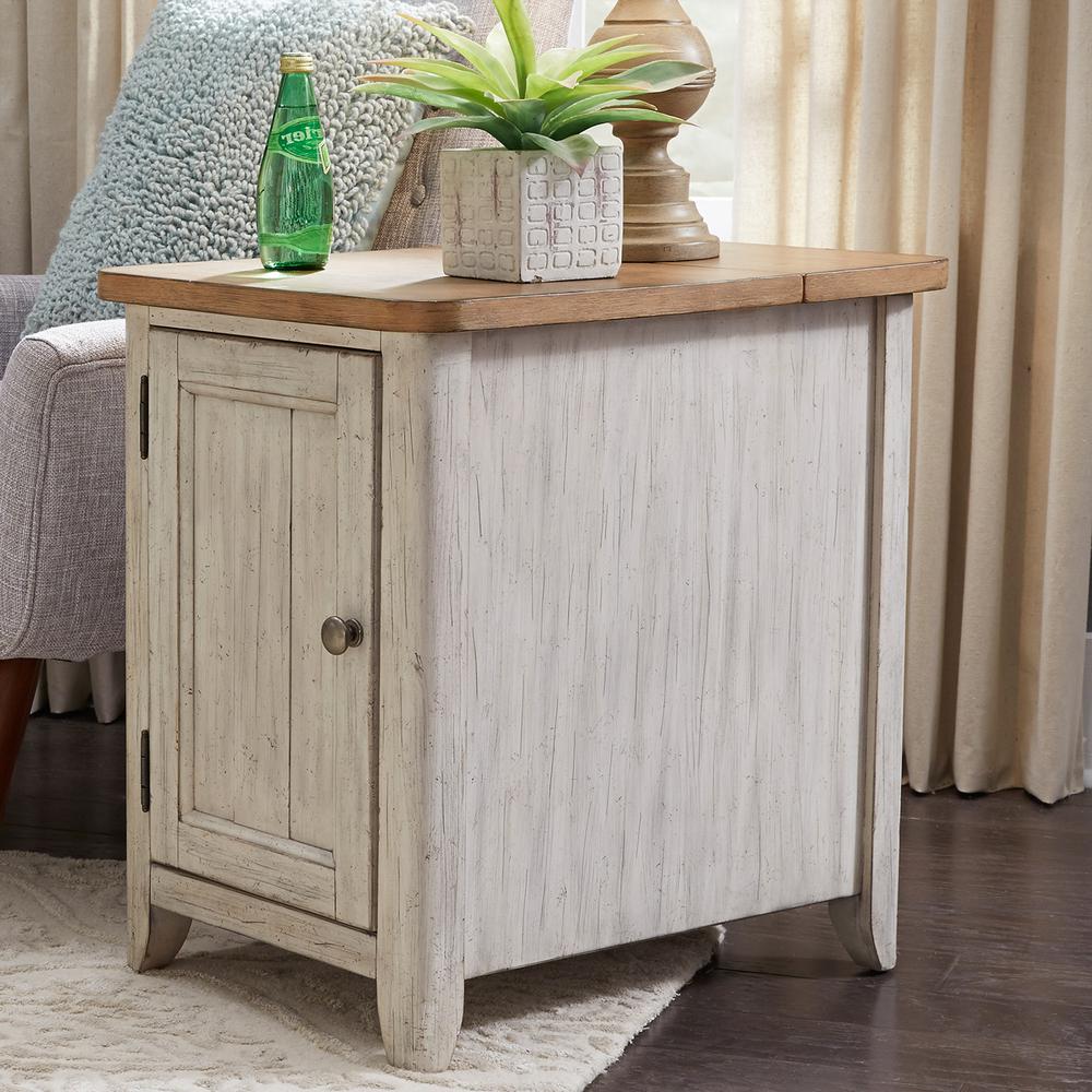 Door Chair Side Table w/ Charging Station. Picture 2