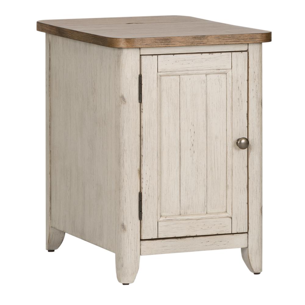 Door Chair Side Table w/ Charging Station. Picture 1
