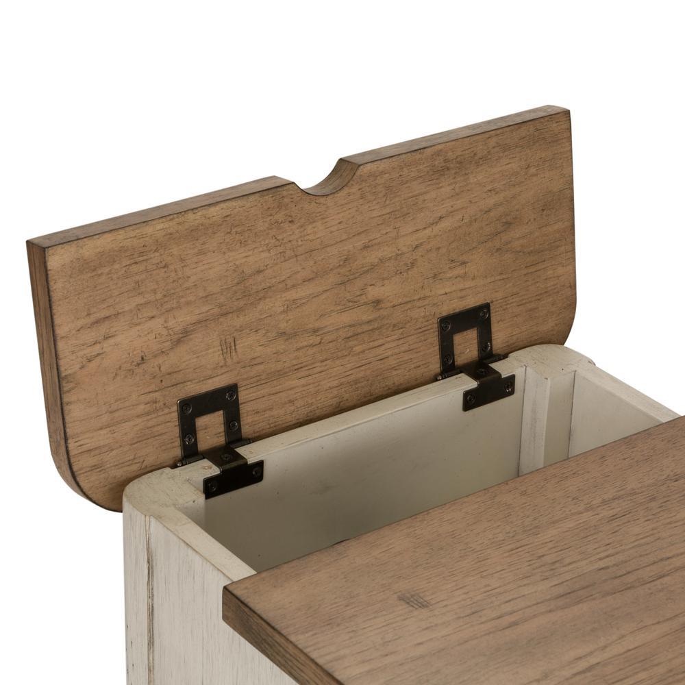 Door Chair Side Table w/ Charging Station. Picture 5