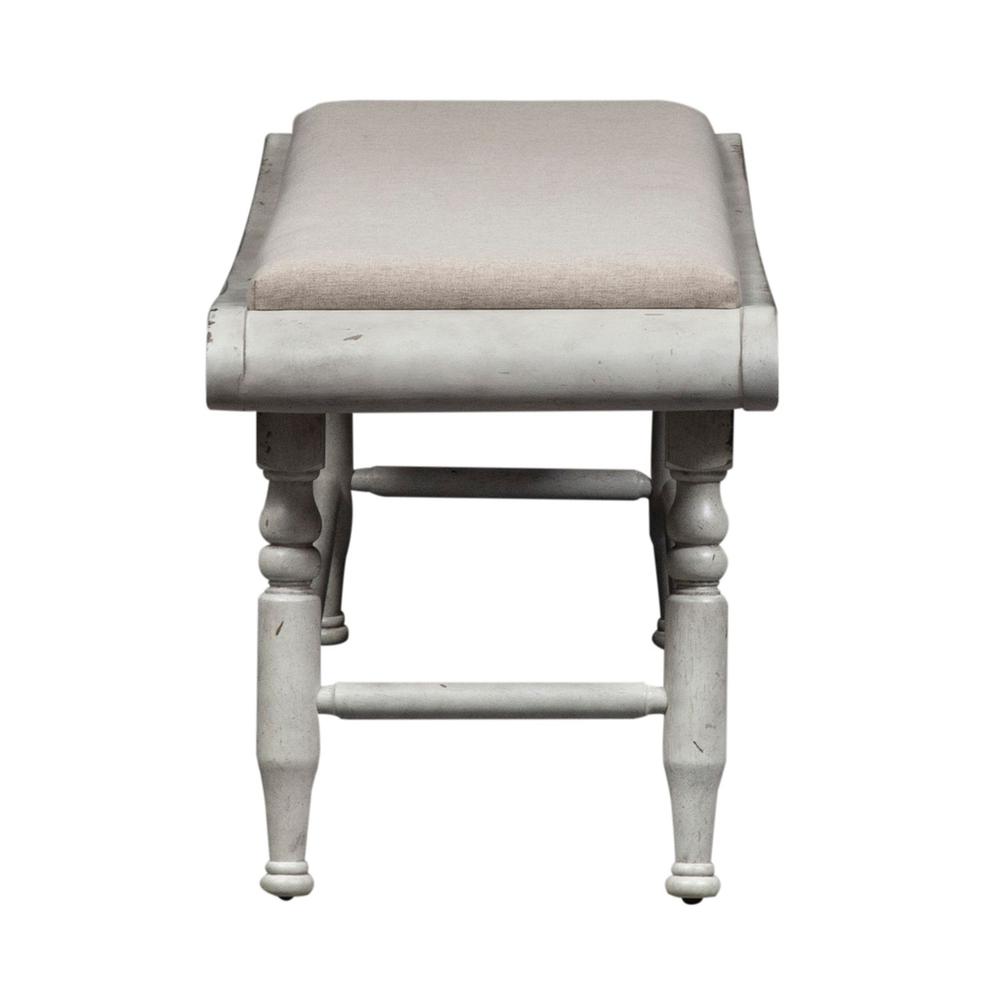 Whitney Bench (RTA) in Antique Linen w/ Weathered Gray. Picture 4