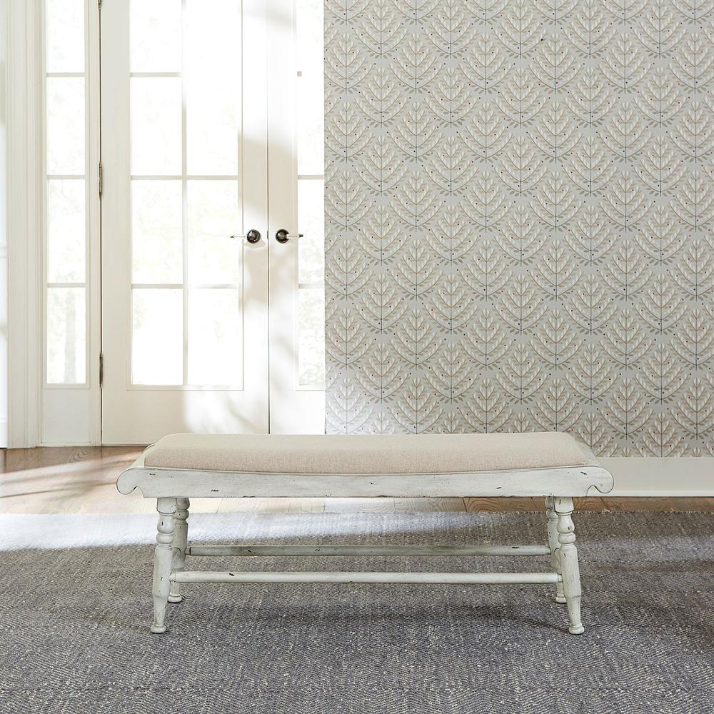 Whitney Bench (RTA) in Antique Linen w/ Weathered Gray. Picture 6