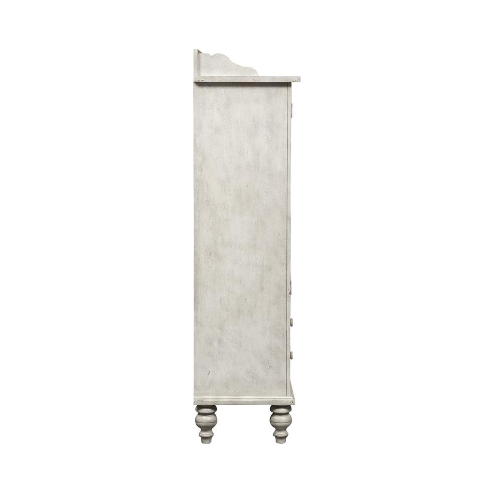 Whitney Display Cabinet in Antique Linen w/ Weathered Gray. Picture 4