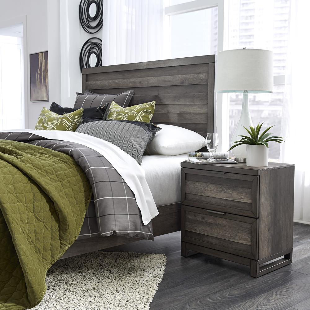 Tanners Creek Night Stand in Graystone. Picture 3