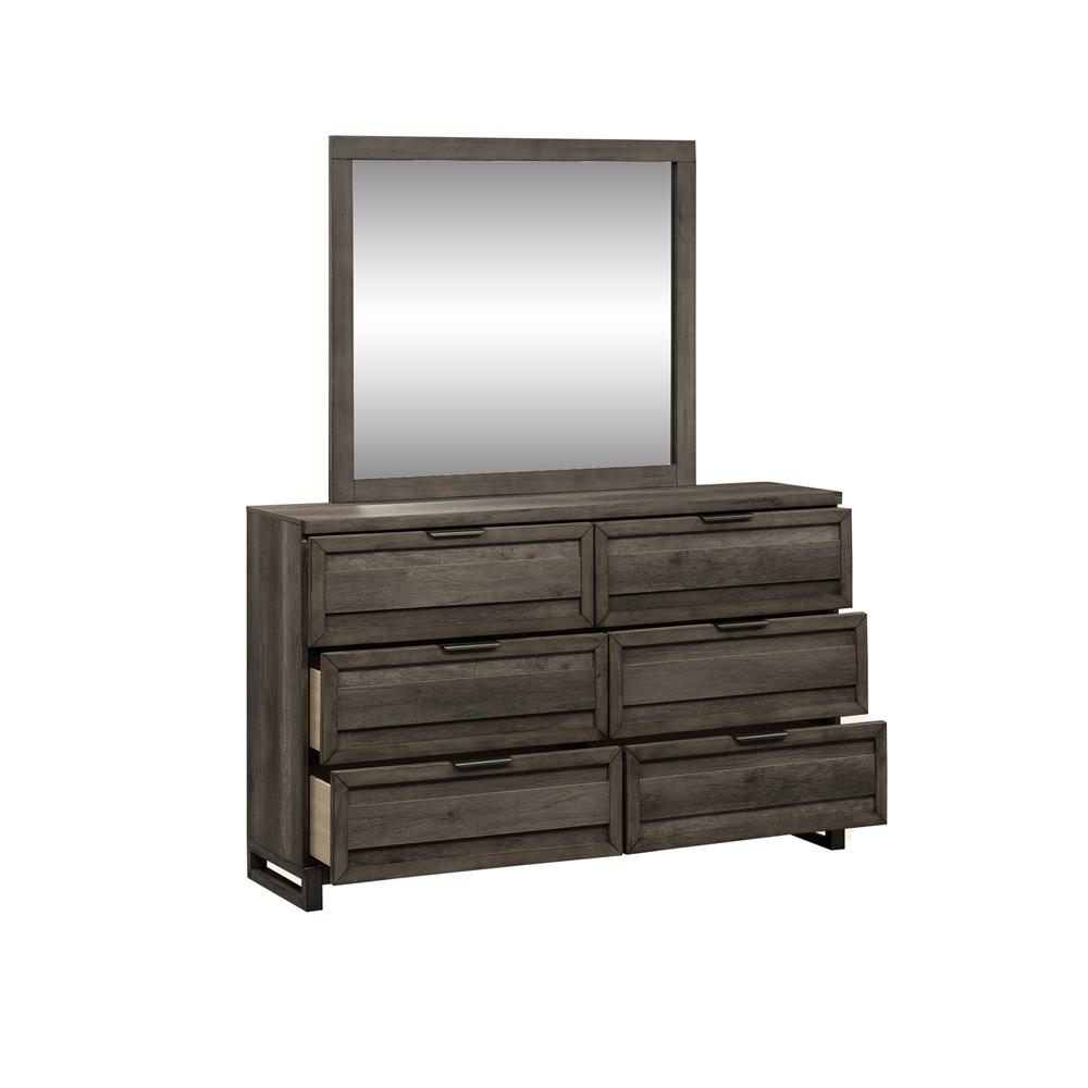 Tanners Creek Dresser & Mirror in Graystone. Picture 3