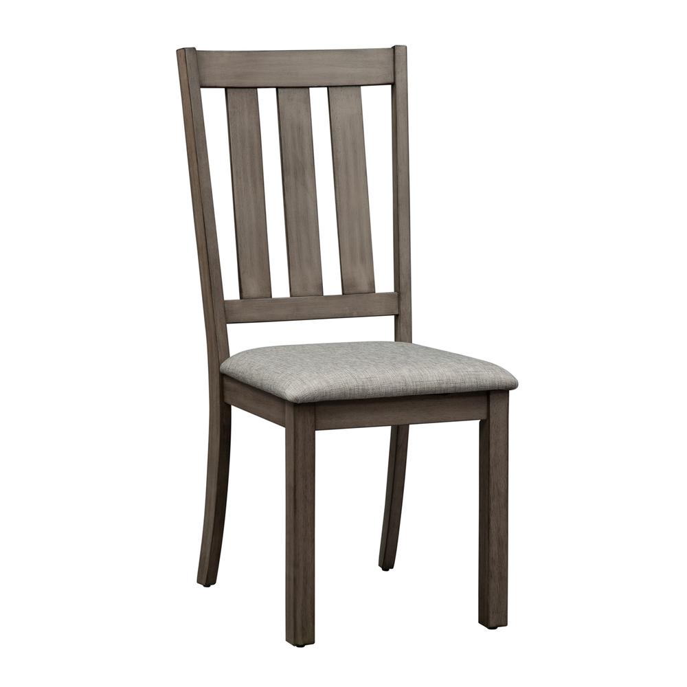 Tanners Creek Slat Back Side Chair (RTA) in Graystone. Picture 1