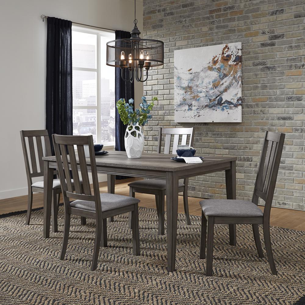 Tanners Creek Slat Back Side Chair (RTA) in Graystone. Picture 6