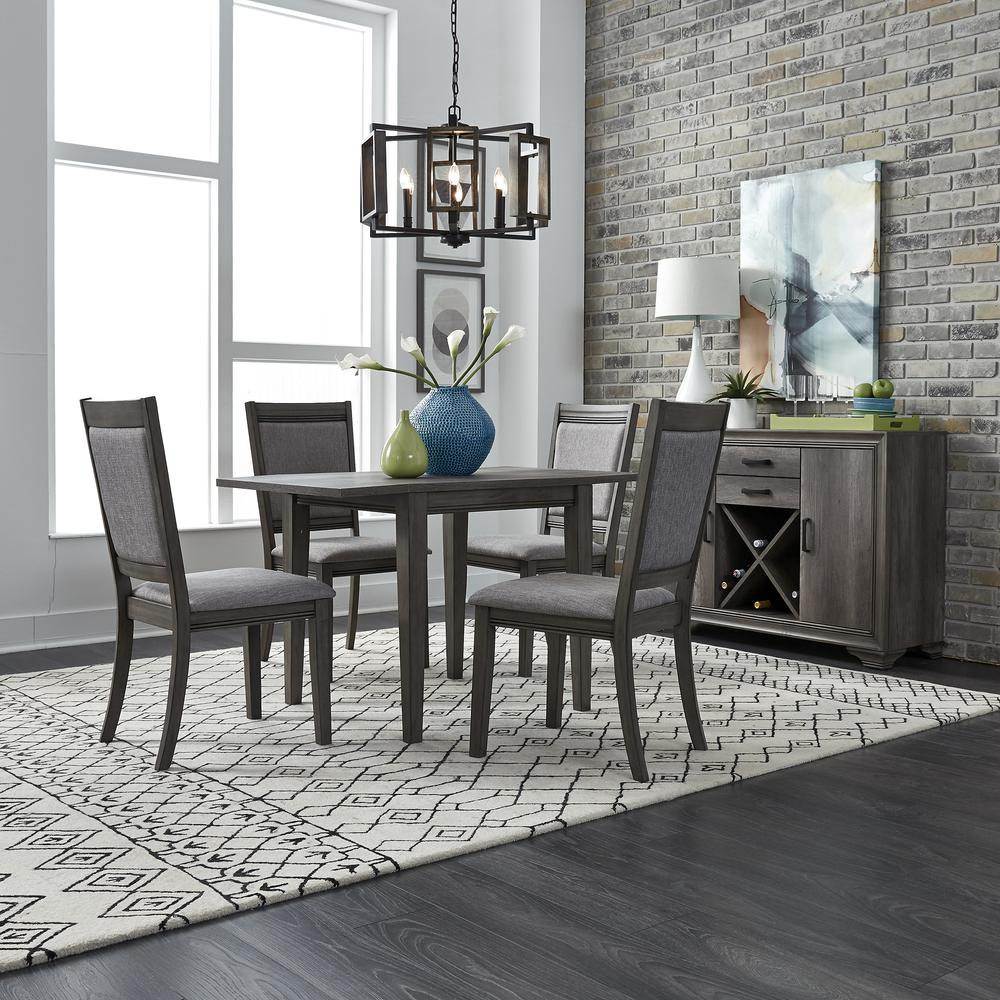 Tanners Creek Optional 5 Piece Drop Leaf Set in Graystone. Picture 1