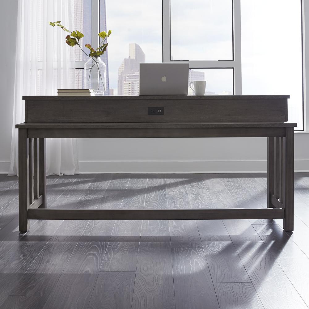 Tanners Creek Console Bar Table in Graystone. Picture 2