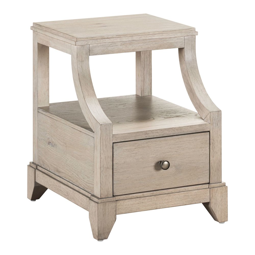 New Haven Chairside Table for Living Room Traditional - Sanctuary White Oak Wood. Picture 1
