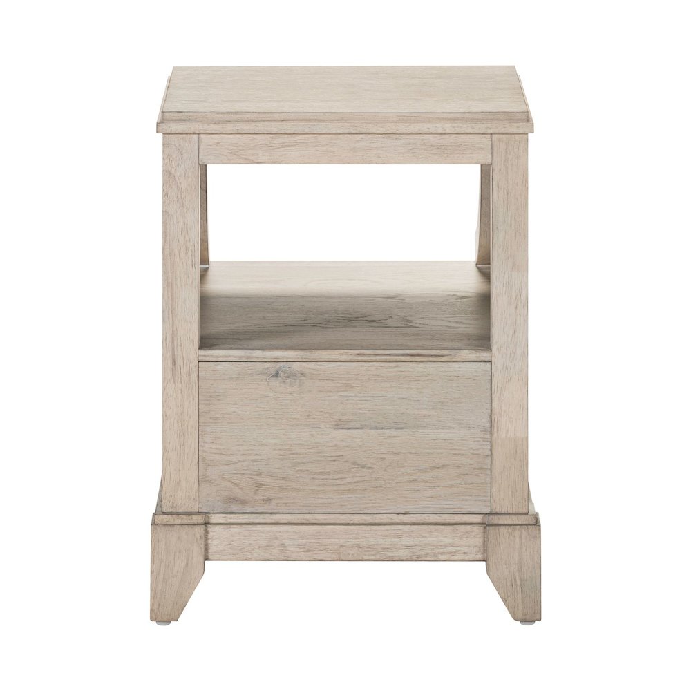 New Haven Chairside Table for Living Room Traditional - Sanctuary White Oak Wood. Picture 5