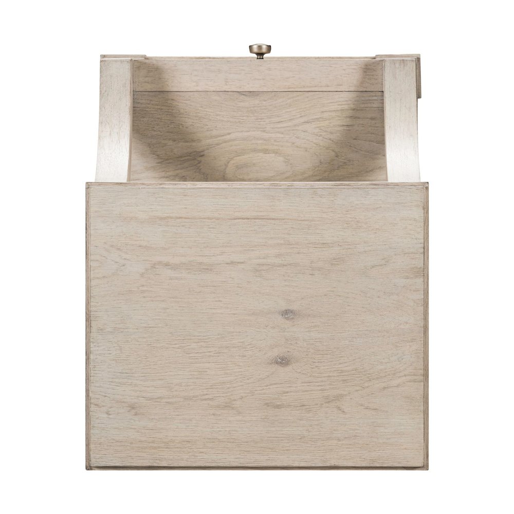 New Haven Chairside Table for Living Room Traditional - Sanctuary White Oak Wood. Picture 6